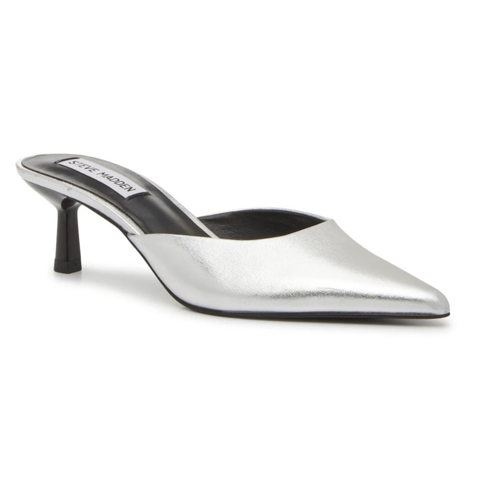 STEVE MADDEN • Silver Mules Pumps Heels